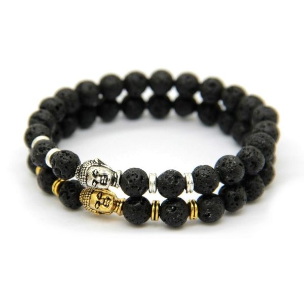 Project: Buddha Black Lava Bracelet
