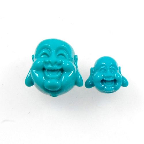 14mm Buddha Head Bead-Coral (32 Pieces)