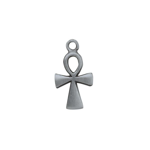 Ankh Drop Charm, Pewter (Zinc-based alloy), 18x12mm (2 Pieces) 