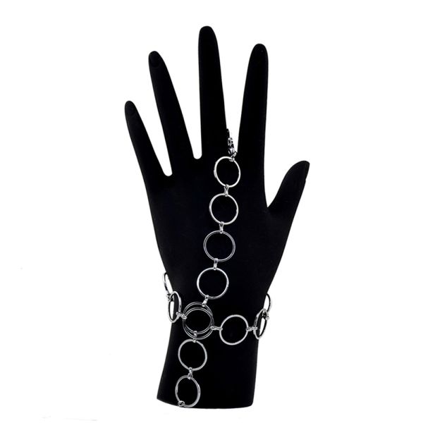 Chain with Connected Circles, Steel, Silver (Per Foot)