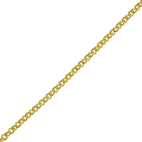 5mm Thick Rounded Cable Chain, Steel, Gold (Per Foot)