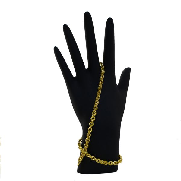 5mm Thick Rounded Cable Chain, Steel, Gold (Per Foot)