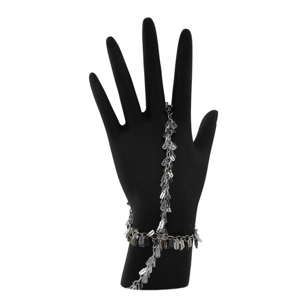 Chain with Mini Razor Blade Charms, Steel, Gold (Per Foot)