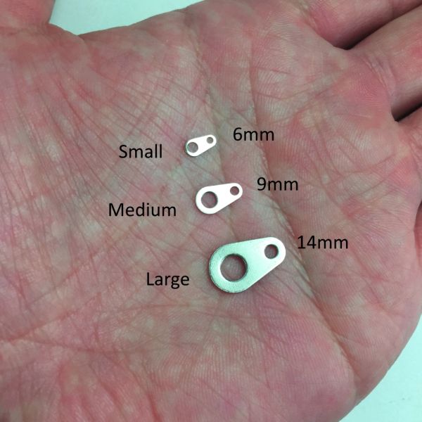 Chain Tab Small, 6x3mm, Silver (72 Pieces)