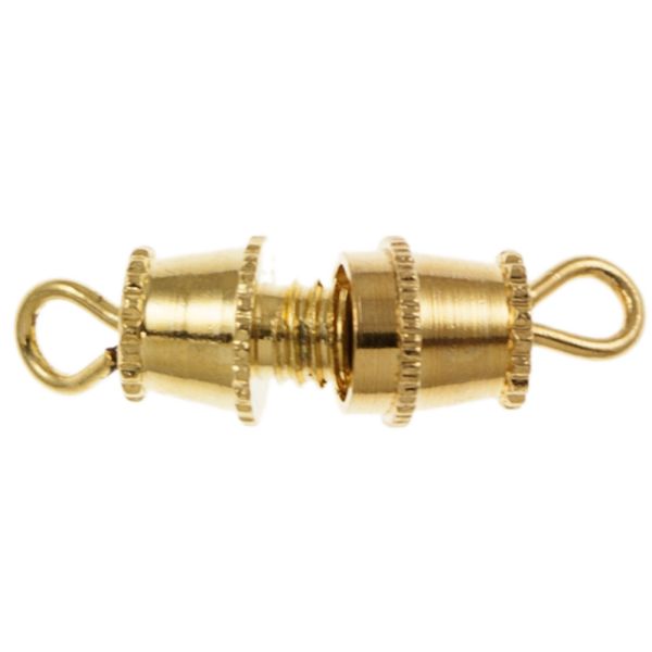 9mm Large Barrel Screw Clasp, Gold-Plated (36 Pieces)
