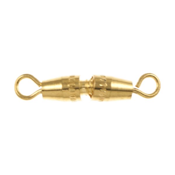 10mm Torpedo Screw Clasp, Gold-Plated (72 Pieces)