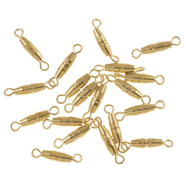 10mm Torpedo Screw Clasp, Gold-Plated (72 Pieces)