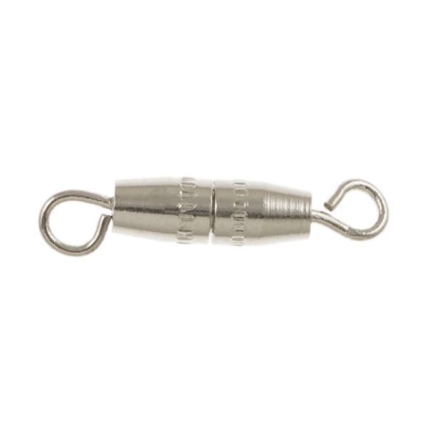 10mm Torpedo Screw Clasp, Silver-Plated (36 Pieces)