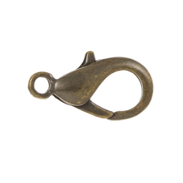 Lobster Claw Clasp, 10mm, Antique Brass (36 Pieces)	
