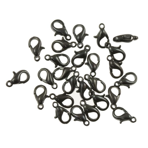 Lobster Claw Clasp, 10mm, Black Oxide (36 Pieces)	
