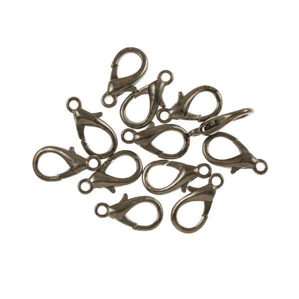 Lobster Claw Clasp, 15mm, Antique Brass (36 Pieces)