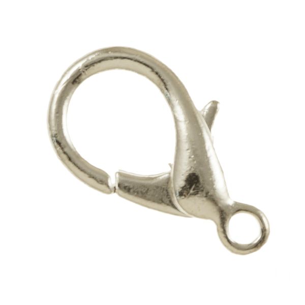 Lobster Claw 12X6MM  Silver-Plated (72 Pieces)