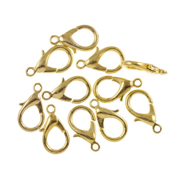 Lobster Claw 18 X 9.5MM Gold-Plated (36 Pieces)