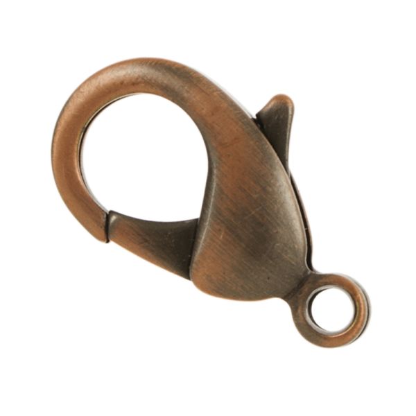 Lobster Claw Clasp, 22mm, Antique Copper (12 Pieces)	