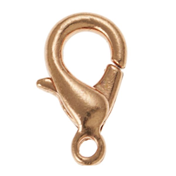 Brass Lobster Claw Clasp, 15mm, Copper Plated (24 Pieces) 