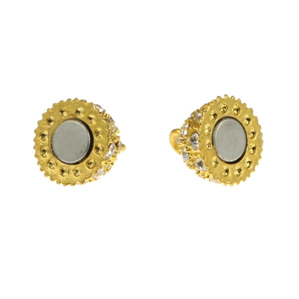 Magnetic Rhinestone Clasp, 10x22mm, Gold (3 Pieces)