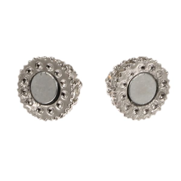 Magnetic Rhinestone Clasp, 13mm, Silver (3 Pieces)