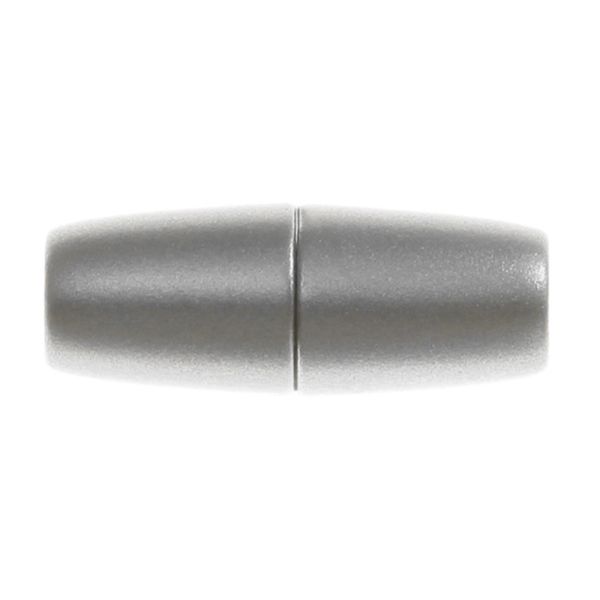 Acrylic Magnetic Clasp, 10 x 26mm, 6.25mm Opening, Silver Matte (2 Pieces)