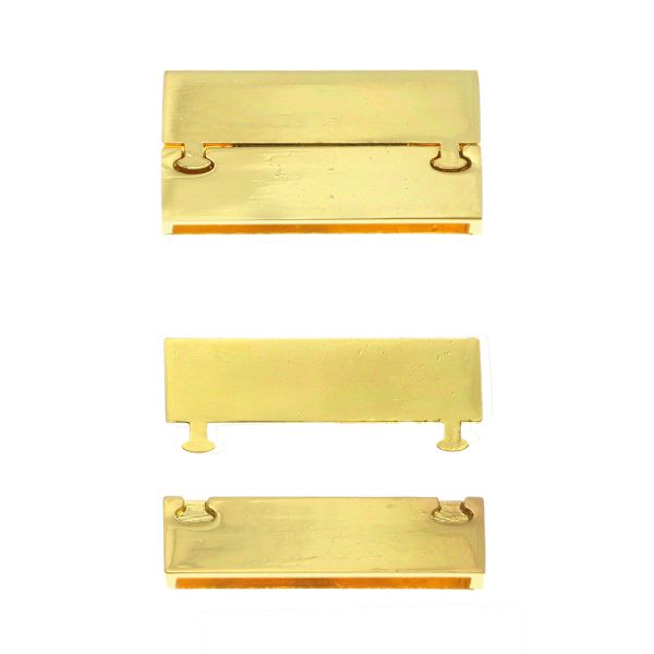 Magnetic Bracelet Clasp, 38 x 19mm, Gold-Plated (2 Pieces)