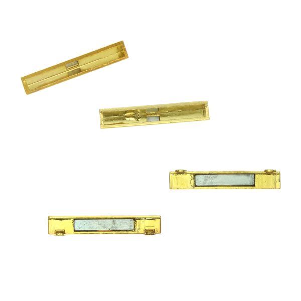 Magnetic Bracelet Clasp, 38 x 19mm, Gold-Plated (2 Pieces)