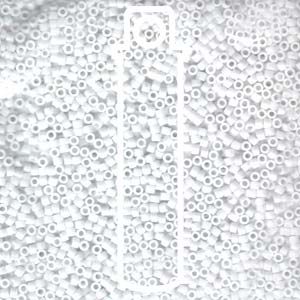 11/0 Delica Miyuki Glass Beads - Opaque Chalk White - Approx. 1440 Beads - 2