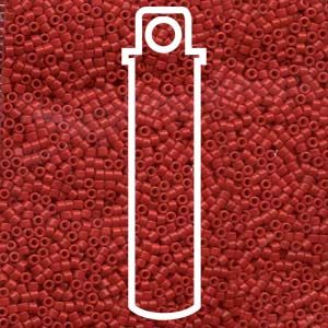 11/0 Delica Miyuki Glass Beads - Opaque Red Dyed - Approx. 1440 Beads - 2