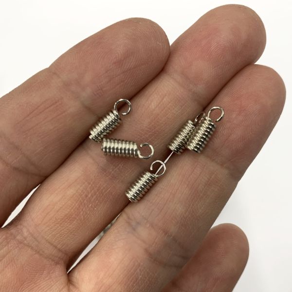 Coil End w/ Loop, 2MM Inner Diameter, Gold-Plated (72 Pieces)