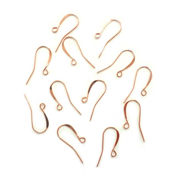 Flat Fish Hook, 26mm, Copper-Plated (72 Pieces)