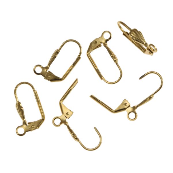 Leverback Earring w/ Shell, Gold-Plated (36 Pieces)