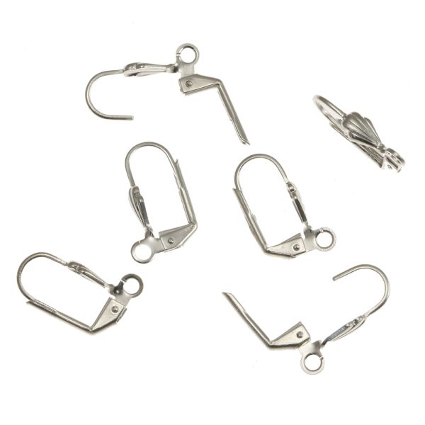 Leverback Earring w/ Shell, Silver-Plated (36 Pieces)