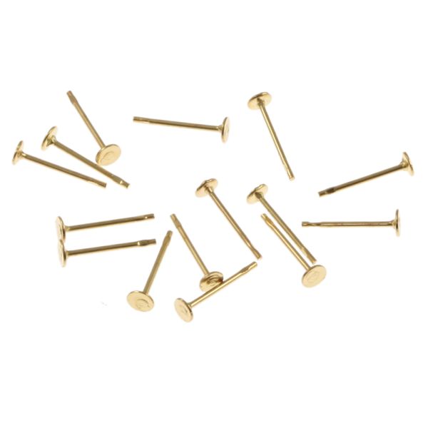 Post w/3MM Flat Pad Gold-Plated (144 Pieces)