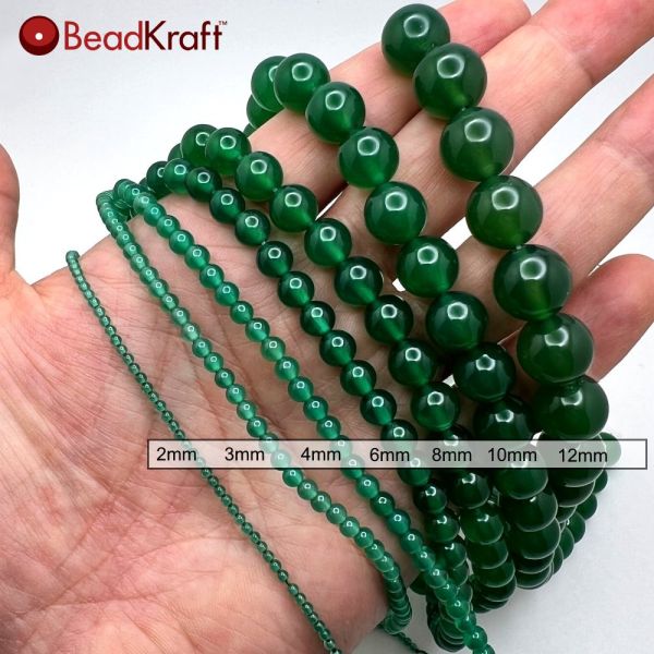 Smooth Round, Aquamarine Gemstone Beads, Choose Size (16