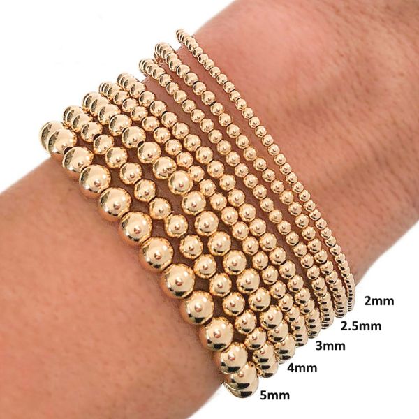 3mm Smooth Round Beads, 14K Gold Filled (50 Pieces)