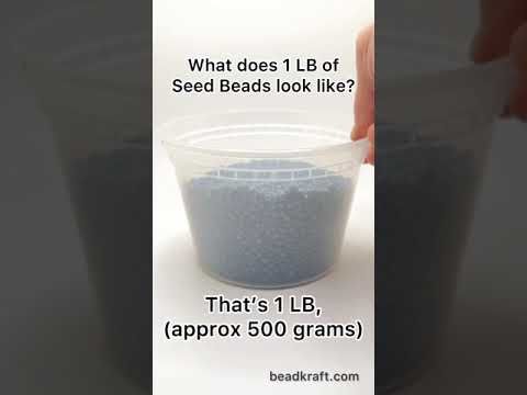 Round Seed Beads, Glass, Size 10/0, Choose Color (Approx. 1 LB , 500 Grams)