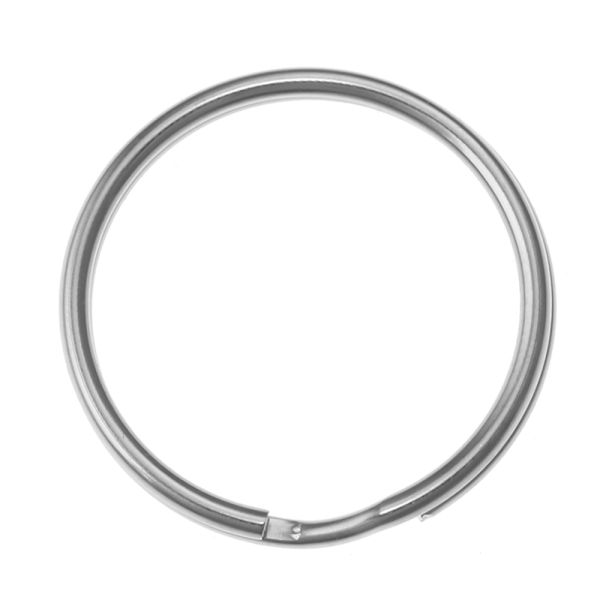 28mm Split Ring, Key Chain Ring, Imit. Rhodium  (72 Pieces)