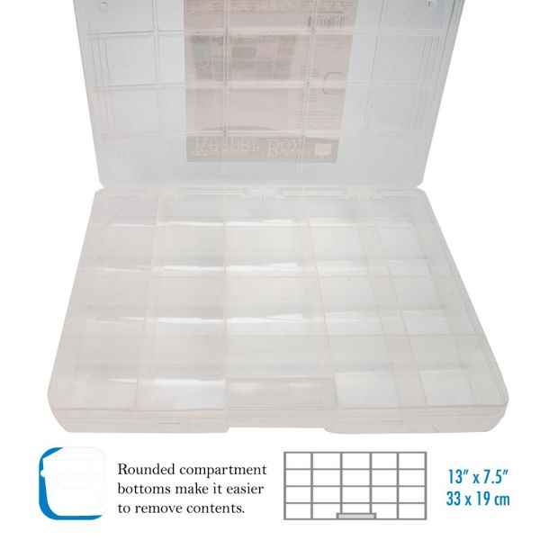 Keeper Box, Large Bead Organizer, 20 Compartments, 13 x 7.5