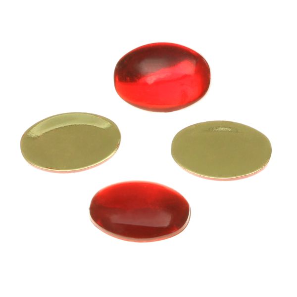 Acrylic Rhinestone, Ruby, 26x18mm, Smooth Oval, Flatback (36 Pieces) 