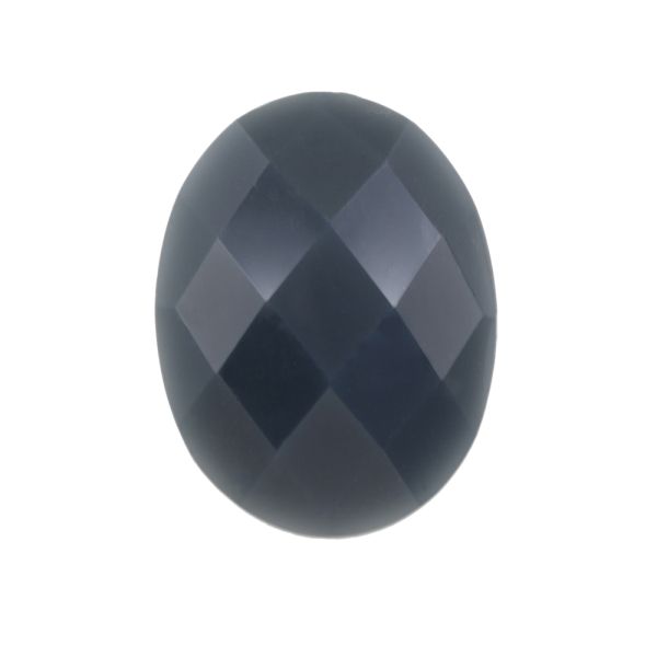 Acrylic Stone Jewel, Dark Blue, 40x30mm, Faceted Oval, Flatback (12 Pieces) 