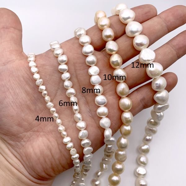 6-7mm Potato Freshwater Pearls, White (16