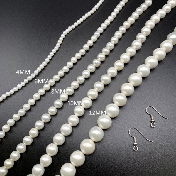 10-11mm Round Freshwater Pearls, White (16