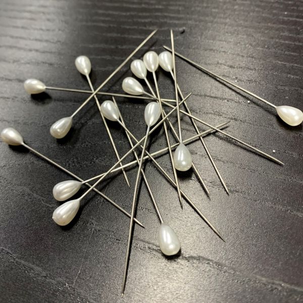 Oval Pearl Pin, Medium, 2