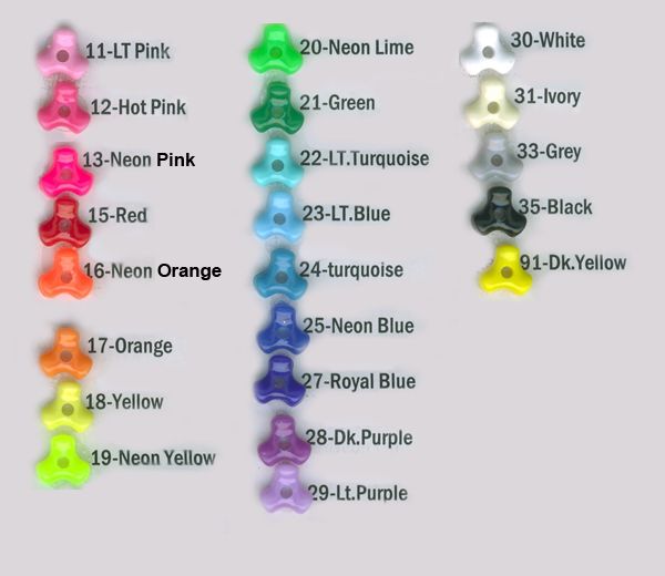 White - Tri Beads Opaque Colors (600 Pieces)