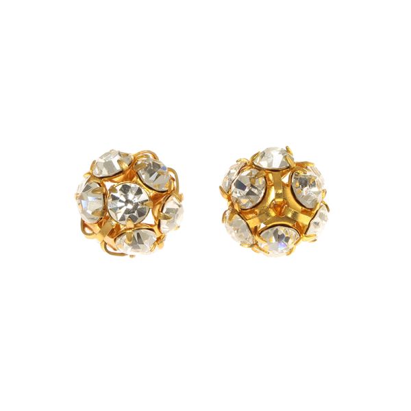 14MM Rhinestone Ball Gold (12PC)
