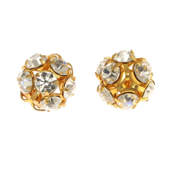 18MM Rhinestone Ball Gold   (6 Pieces)