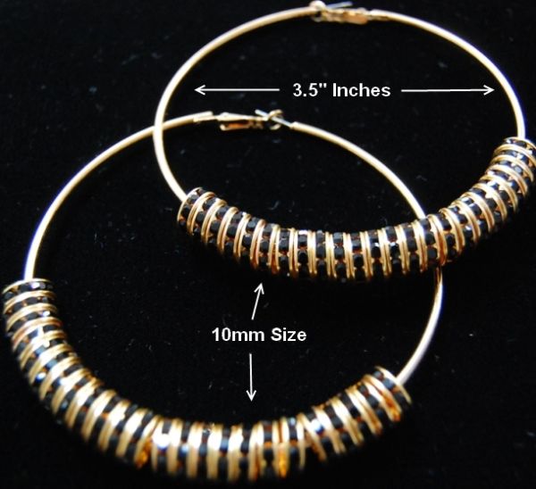 10MM Rhinestone Rondelles (BULK) Crystal-AB/Gold (144 Pieces)