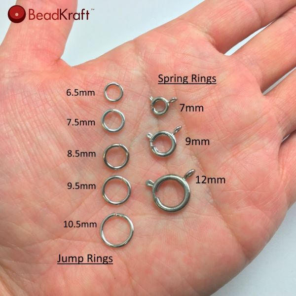 Spring Ring Clasp, 12MM Im.Rhodium (36 Pieces)