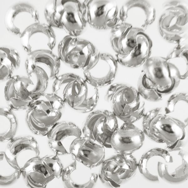 3mm Crimp Cover(Sterling Silver) (20 Pieces)