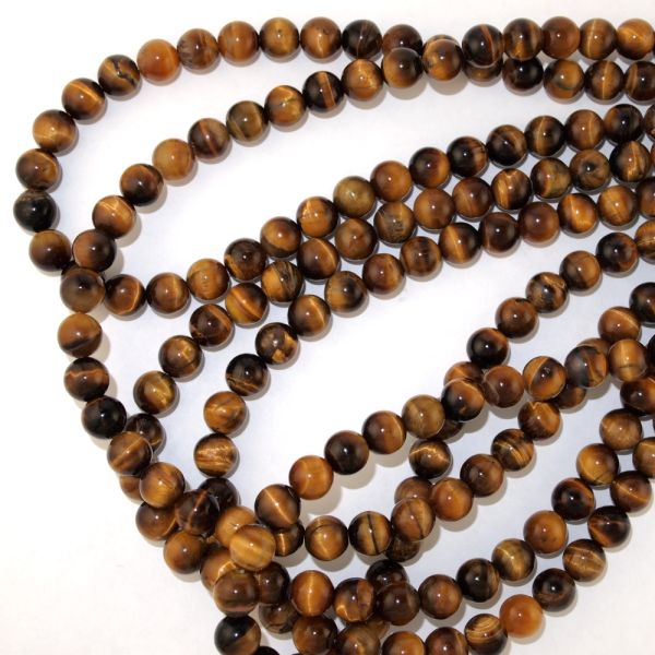 6mm Smooth Round, Tiger Eye Beads (16