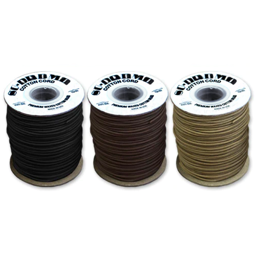1MM Wax Cotton Cord & Stringing Material, Black (150 Yards)