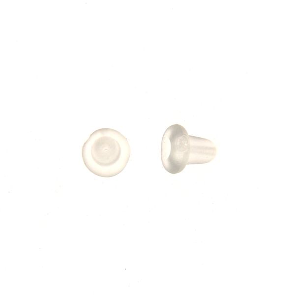 Small Earring Clutch, Clear Rubber - Retail Packs (1 Dozen Tubes, 20 Pieces/Tube)